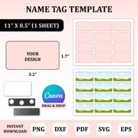 Back to School Round Name Tags, Printable Bright Student Name Tags ...
