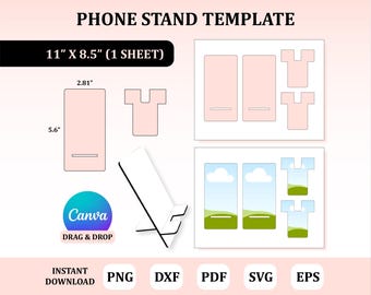 Phone Stand Sublimation Template: 11" x 8.5" (Digital Download)