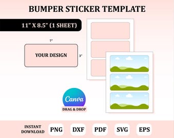 Bumper Sticker Template, Bumper Sticker Svg, Diy Bumper Sticker, Custom Bumper Sticker, Bumper Sticker Blank