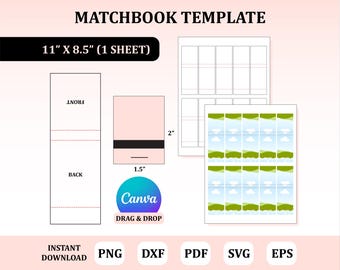 Matchbook Template Canva: DIY Custom Matchbook Design