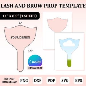 Lash and Brow Prop Template, Lash and Brow Photo Prop, Eyelash Prop Template, Brow Prop Template, Template for Beauty Shop