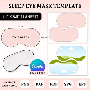 Sleep Eye Mask Template, Sleep Eye Mask Sublimation, Sleep Eye Mask Svg, Sleep Eye Mask Pattern, Sleep Eye Mask Blank Template