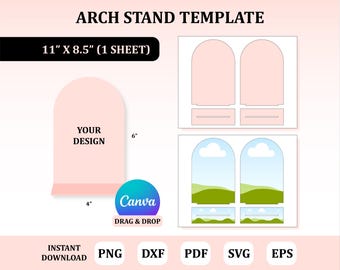 Arch Stand Template, Arch Sign Template, 4x6 Arch Stand Template : Digital Download