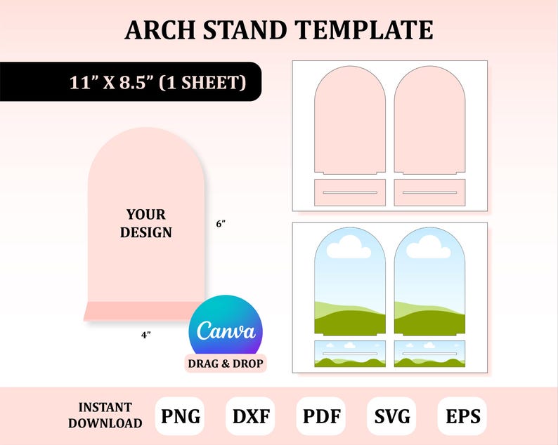 Arch Template.pdf Arch Stand Template, Arch Sign Template, 4x6 Arch Stand Template ...