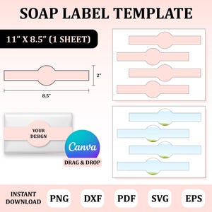 Modello etichetta sapone, etichetta sapone SVG, etichetta personalizzata, etichetta personalizzata, etichetta sapone PNG, involucro sapone SVG, modello adesivo