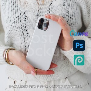 Iphone Snap Phone Case Mockup PSD PNG Canva Photoshop Photopea Dateien Printilly ziehen und ablegen Vorlage Sofortiger Download Mock-up Cover