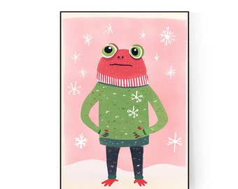 Frog Poster, Frog Print, Frog Nursery Decor, Frog Baby Decor, Kids Art, Kids Room Decor, Animal Nursery,  Digital download