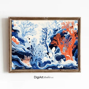 Coral Reef | Art Print | Digital Illustration | Under the Sea | Colourful Ocean | Digital download