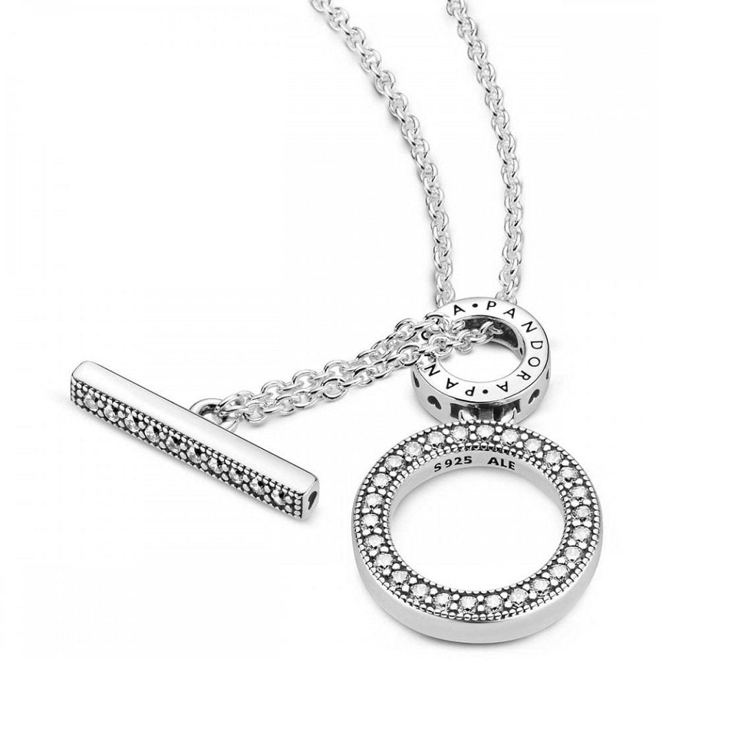 Round Pandora Bar Necklace Circle Bar Necklace UK