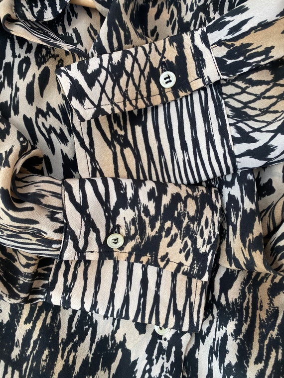 Gianfranco Ferre Leopard Tiger Print Blouse - IT … - image 6