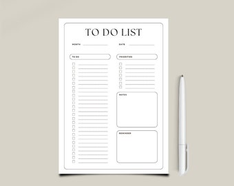 To Do List Template, To Do List Goodnotes, Digital To Do List, Digital Planner, Cute To Do List PDF, Goodnotes Template, Digital List