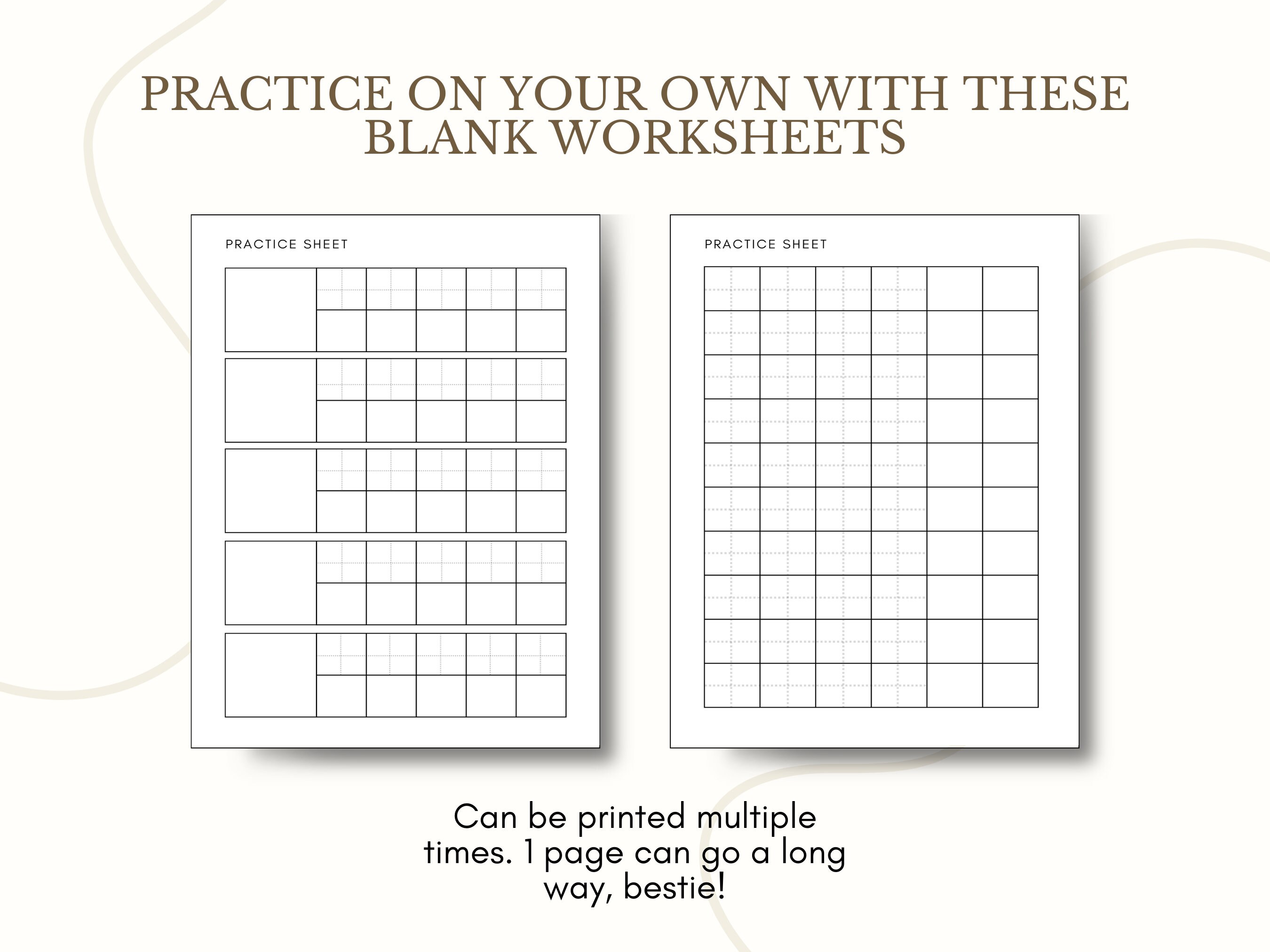 Learn Japanese Hiragana & Katakana Writing Practice Sheets (PDF) - Etsy