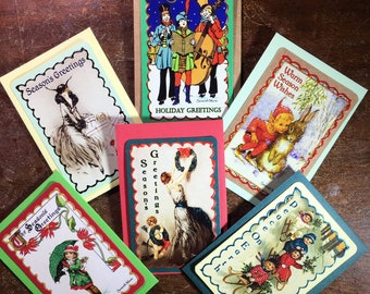 Christmas/Holiday Note Cards/Enclosure Cards - Vintage Art Deco/Art Nouveau Images