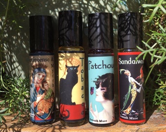 Roll-On Perfume Oils: Tobacco, Patchouli, Frankincense & Myrrh or Sandalwood