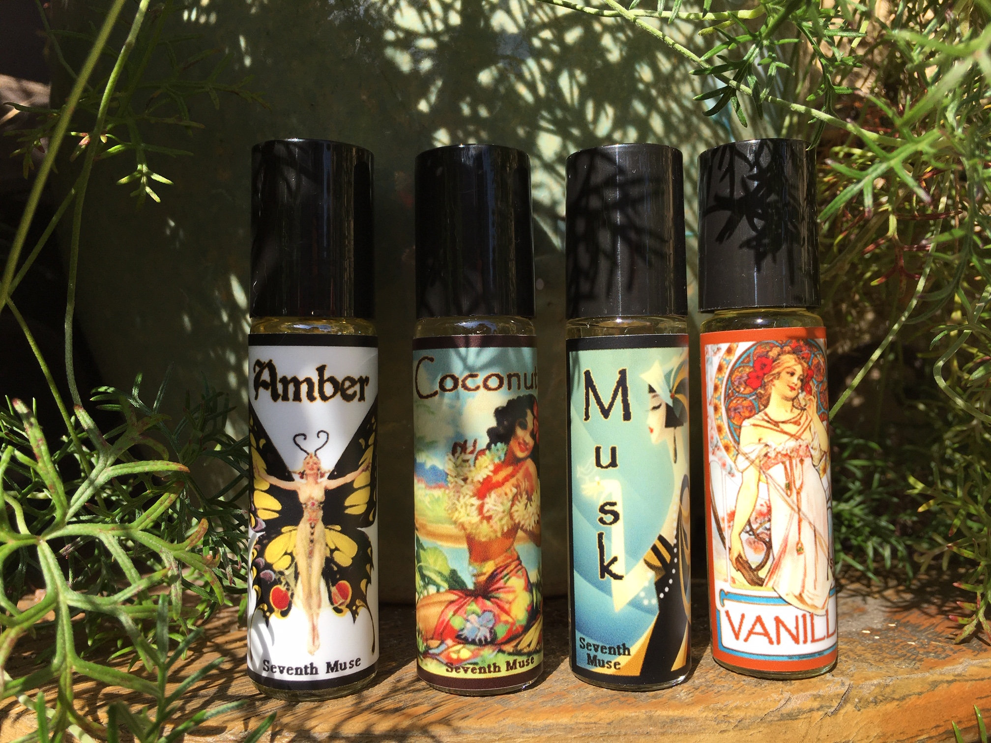 Roll-On Perfume Oils - Amber, Coconut, Musk or Vanilla