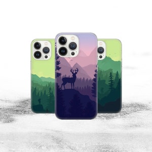 Misty Forest phone case cover fit for iPhone 15 Pro Max, 14, 13, 12, 11, 8, 7 Plus, Samsung S23 Ultra, S22, S21, S20 Protective & Stylish