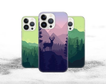 Misty Forest Phone Case Nature Print Cover for iPhone 17 16Pro 15 14 13 12 Samsung S25 S24 S23 S22 A16 A56 A55 Pixel 10Pro 9Pro