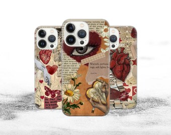 Book Lover Phone Case: Literary Collage Art, Premium TPU Gel