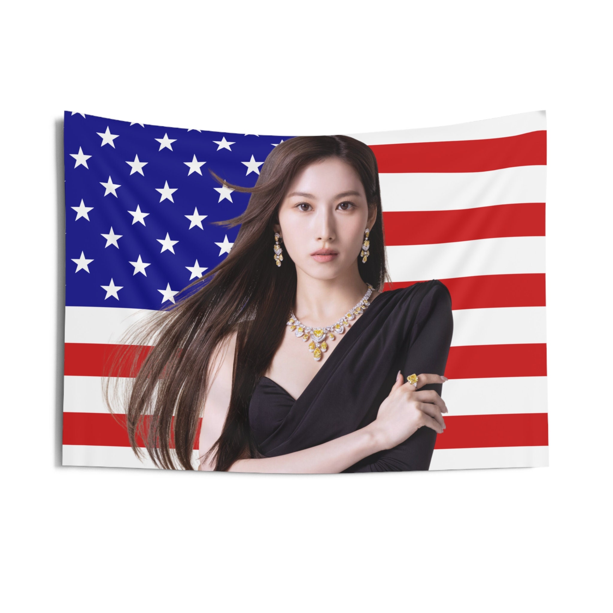 Discover SANA of TWICE USA Flagge, Twice Kpop Hausflagge