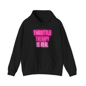 Throttle Therapie is real, Motorrad Biker, Hoodie, Grafik, Geschenk für Sie, GeburtstagsgeschenkUnisex Heavy Blend ™ Kapuzen-Sweatshirt
