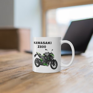 Kawasaki Z800, Ceramic Coffee Cups, 11oz, Gift for Him, Fathers Day Gift, Birthday Gift, Biker Gift, The Legend, Gift Ideas, Grap