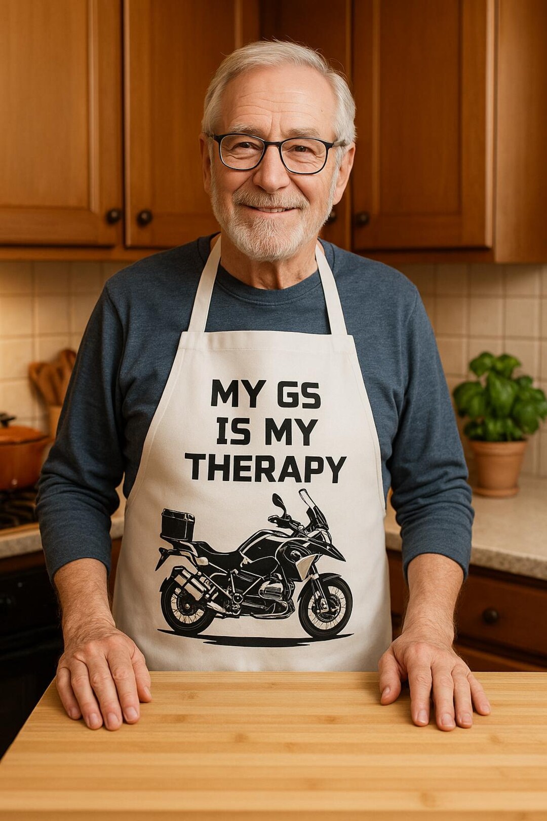 Personalized Chef Apron | Durable Polyester Canvas | BMW GS Motorcycle ...