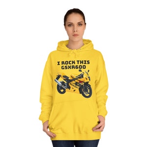 I Rock this, GSXR600,Suzuki, Unisex College Hoodie, Biker, Geburtstagsgeschenk, Biker Geschenk, Die Legende, Geschenkideen