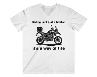 BMW GS Rider V-Neck T-Shirt | Adventure Motorcycle Tee