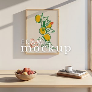 Frame Mockup Kitchen DIN A Frame Mockup PSD Smart Object Frame PSD Template