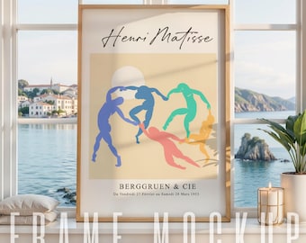 Vertical Frame Mockup Coastal Mockup Summer Art Poster Prints Elegant Aesthetic Mockup Portret DIN A ISO Frame Photoshop Photopea Template