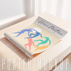Vertical Poster Mockup Rolled Up Poster Flat Lay Mockup Detail View Vertical Mockup ISO PSD Smart Object Photoshop Photopea Portret Mock Up