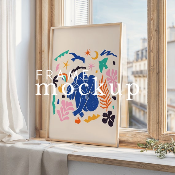 Vertical Frame Mockup Cozy Elegant Interior Mockup Frame Mockup Photoshop Photopia Mock Up Frame Windowsill ISO Frame Mockup Portret