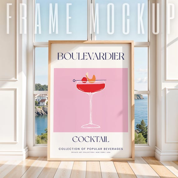 Vertical Frame Mockup Coastal Mockup Summer Art Poster Prints Elegant Aesthetic Mockup Portret DIN A ISO Frame Photoshop Photopea Template