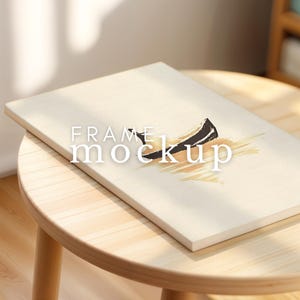 Vertical Canvas Mockup Art Poster Prints Flat Lay Detail View Close Up Mockup Vertical Portret ISO Din A Canvas Photoshop Photopea Mock Up