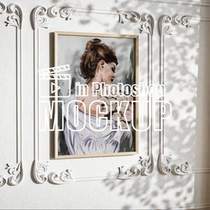 Video Frame Mockup, Animated Frame Mockup, Vertical Frame Mockup Video, Photoshop Mockup DIN A Frame,  Seamless Loop Video Wood Frame Mockup