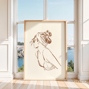 Vertical Frame Mockup Coastal Mockup Summer Art Poster Prints Elegant Aesthetic Mockup Portret DIN A ISO Frame Photoshop Photopea Template image 5
