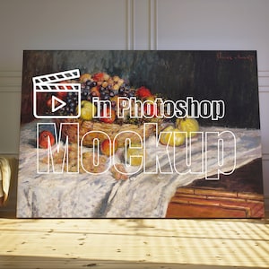 Video Mockup, Animated  Mockup, Horizontal Mockup, PSD Smart Object, Seamless Loop, Video Mockup Interior, DIN A ISO