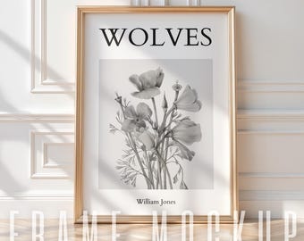 Frame Mockup Vertical Minimal Interior Gold Frame Mockup Wall Art Poster Print Mockup Din A Picture Mockup Photoshop Photo Frame Mockup