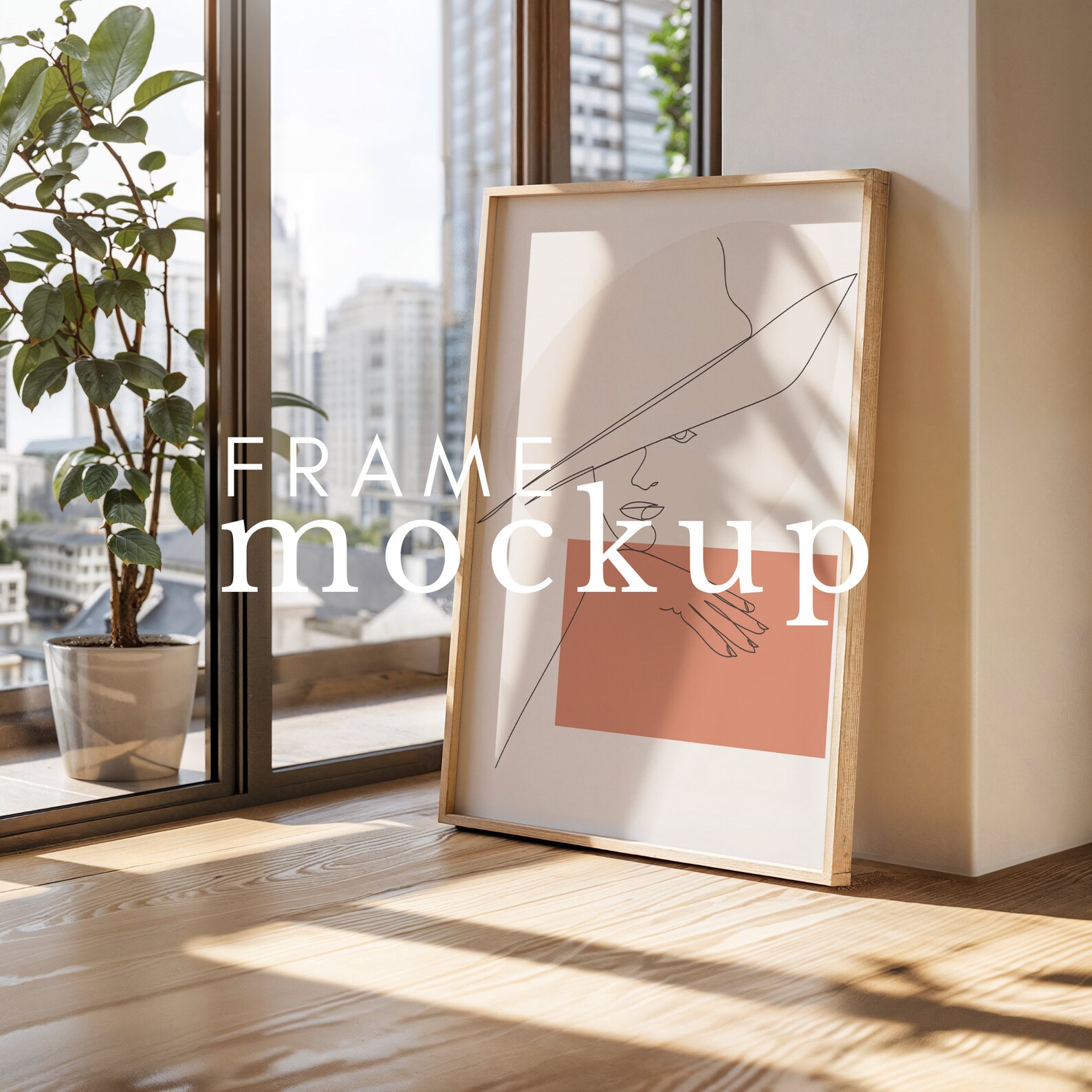 Frame Mockup on Floor PSD Smart Object ISO Frame Mockup Frame Mockup ...