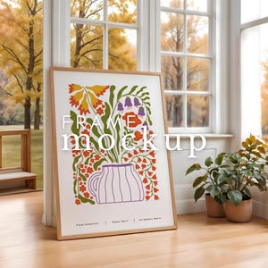Vertical Frame Mockup Fall Botanical Mockup ISO Frame Vertical Mockup Photoshop PSD Photopia Mock Up Template Din A ISO Frame Mockup