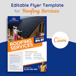 Flyer Templates for Roofing Services | Roofing Flyer | Roofing Services Flyer | Roofing Services Flyer Template