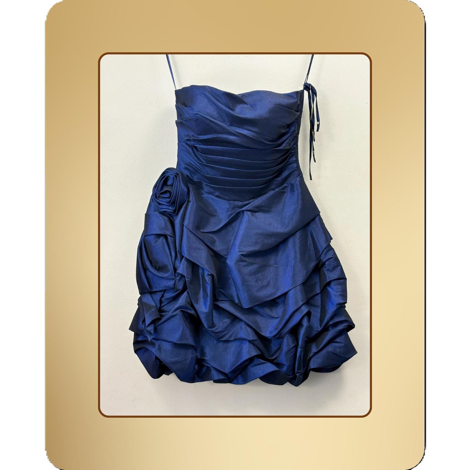 green emerald velvet dress Calvin Klein Navy Blue Satin Sheath V-Neck And V Back Cocktail Dress S –  LuxAnthropy