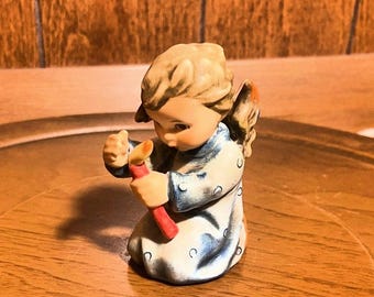 Vintage Goebel Hummel Figur | TMK-6 Engel mit Kerze | Sammlerstück Deutsches Porzellan | Weihnachten Wohndekor | Handbemaltes Geschenk
