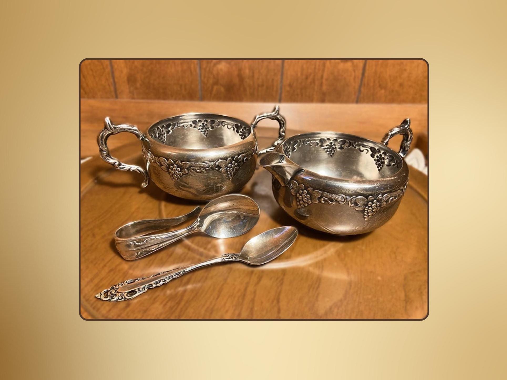 Silver grape creamer - Etsy 日本