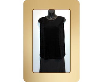 Blusa negra sin mangas talla S M – Blusa elástica hecha en Canadá