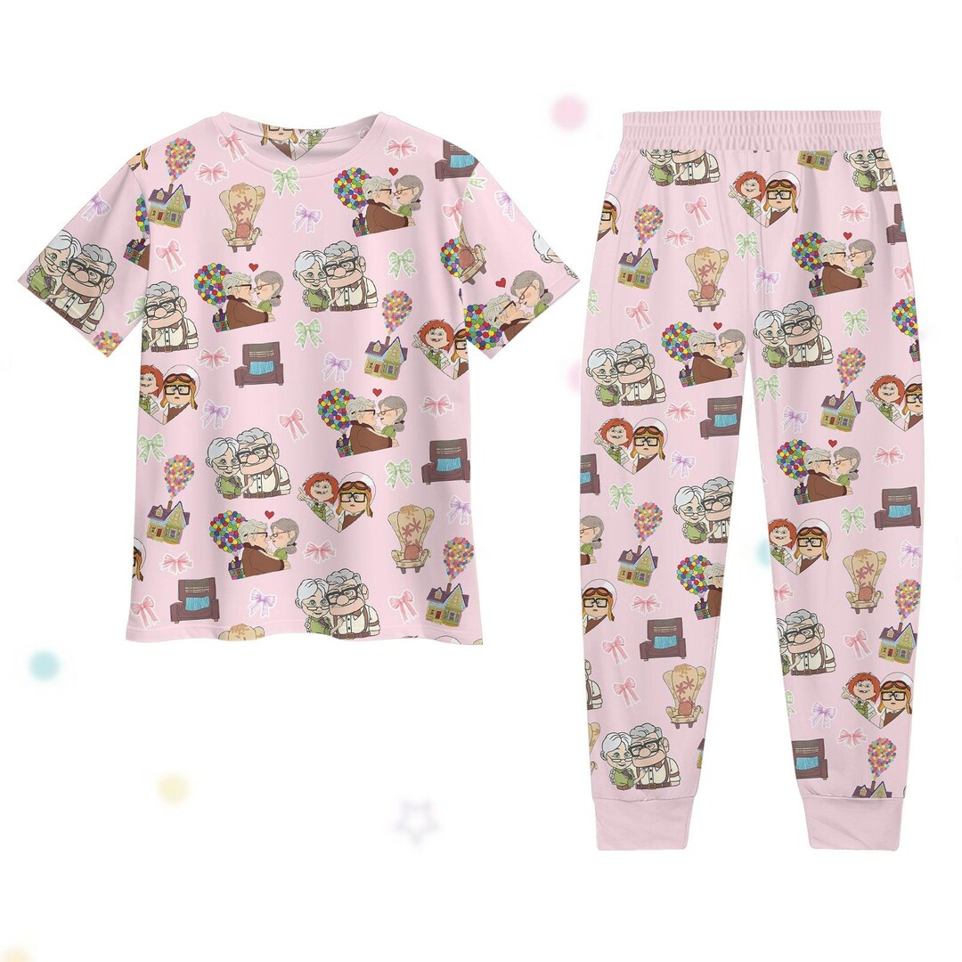 Up Movie Pajamas Set, Carl and Ellie Women Pajamas, Pixar Fan Shirt ...