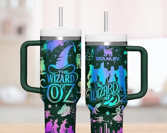The Wizard of Oz Tumbler 40oz, Witchy Movie Water Tumbler, Wizarding World Insulated Tumbler, Magical Oz Themed Tumbler Cup