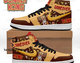 Donkey Kong Sneakers, Donkey Kong Shoes, Donkey Kong Gift, Donkey Kong Sandals, Donkey Kong Shoes Sandals, Gift For Family