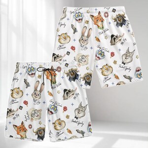 Disney Zootopia 2 Button Shirt, Funny Animal Kingdom Hawaiian Shirt, Nick Wilde And Judy Hopps Aloha Shirt, Summer Shorts Men