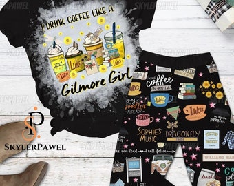 Gilmore Girls Pajamas Set, Gilmore Girls Shirt, Gilmore Girls Pajamas, Luke's Diner T-Shirt, Gilmore Girls Gift, Stars Hollow Shirt